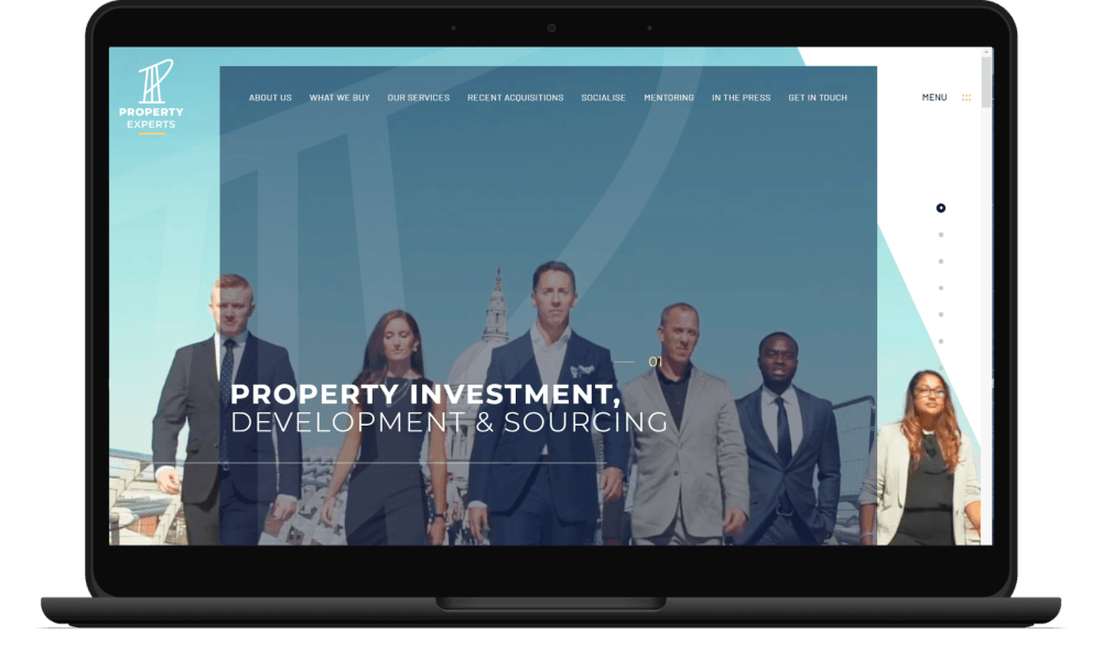 Property Experts screenshot on laptop