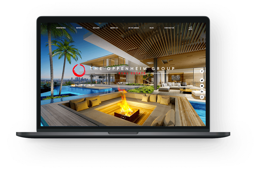 Oppenheim Group's screenshot on laptop
