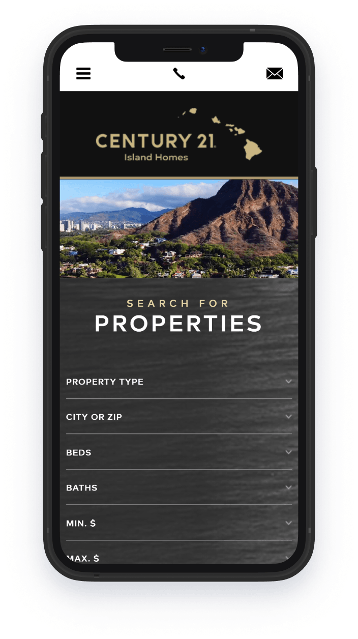 Century 21 Island Homes screenshot on phone