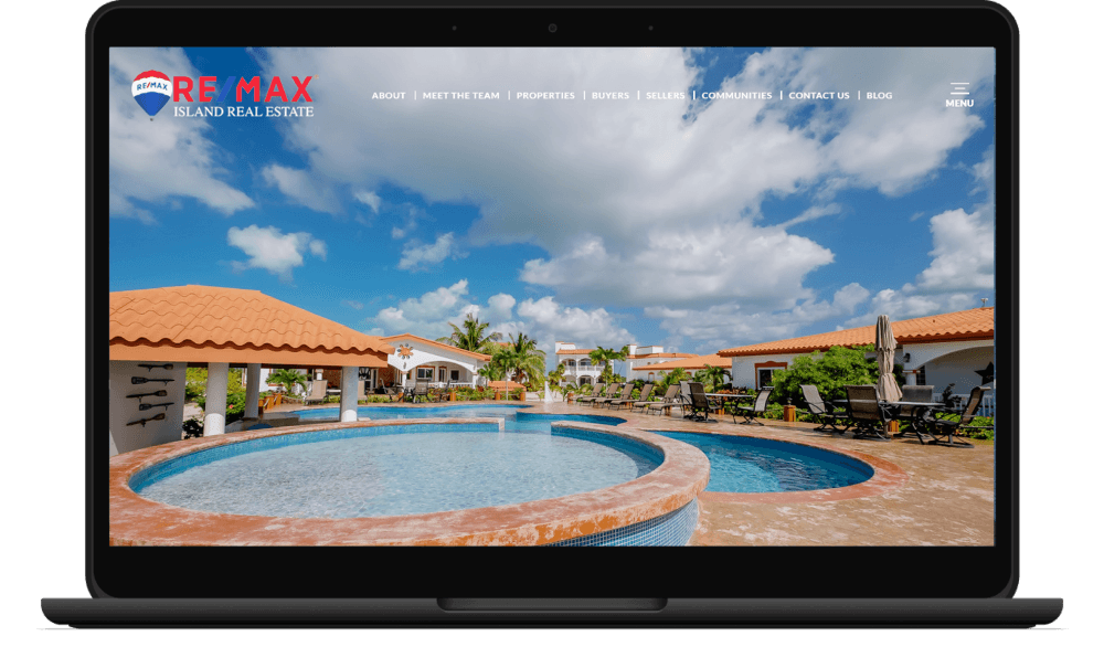 RE/MAX Island Real Estate screenshot on laptop