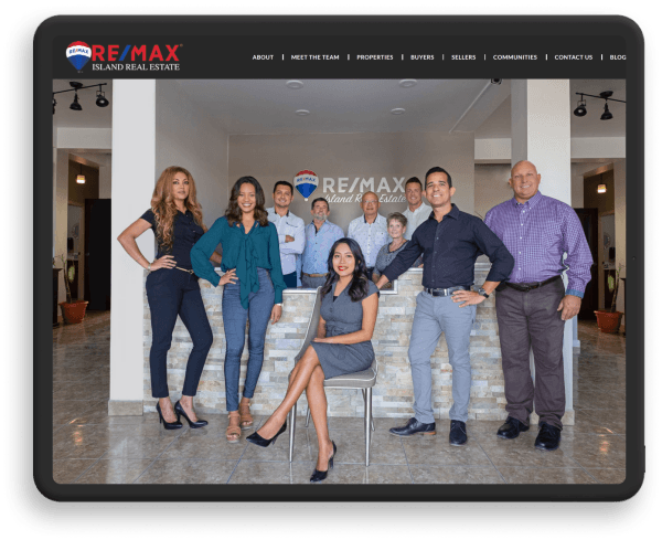 RE/MAX Island Real Estate screenshot on tablet