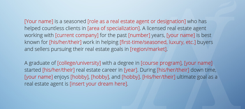 short bio examples in third person
