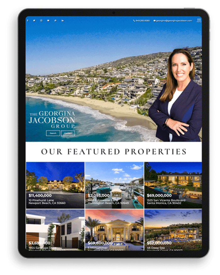 Georgina Jacobson's website screenshot