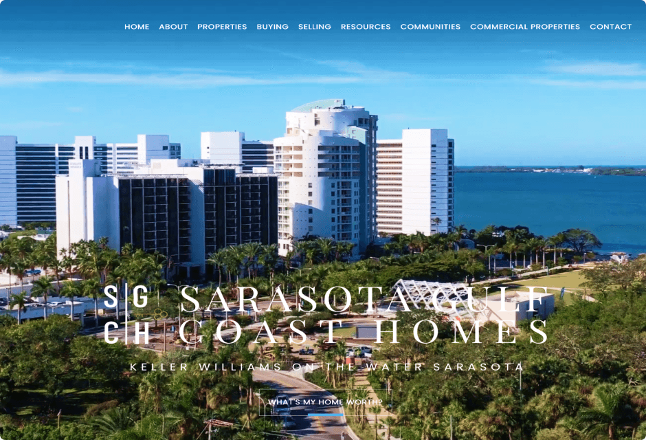 Sarasota Gulf Coast Homes's website screenshot