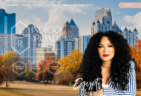 Egypt Sherrod's website screenshot
