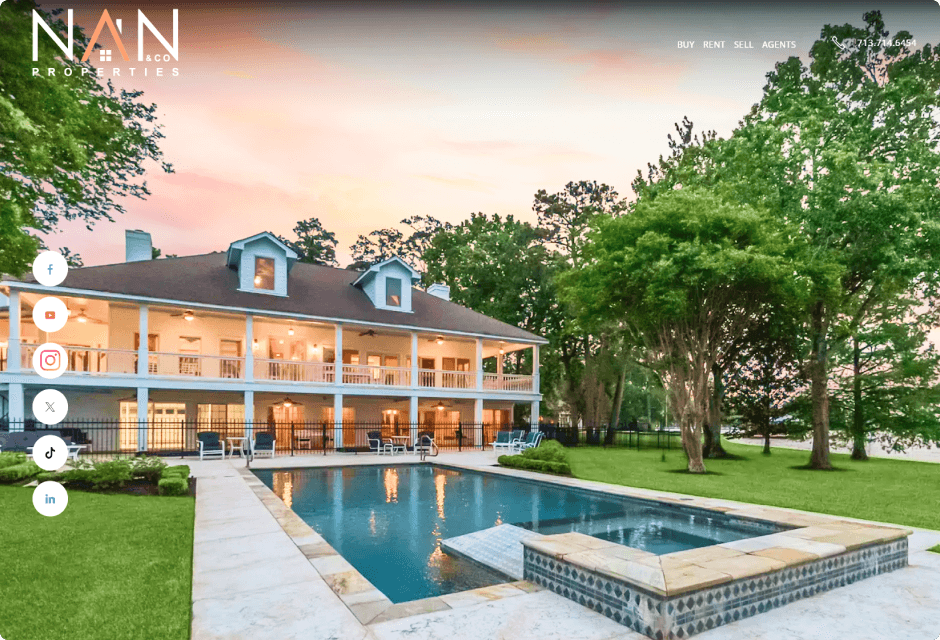 Nan Properties's website screenshot