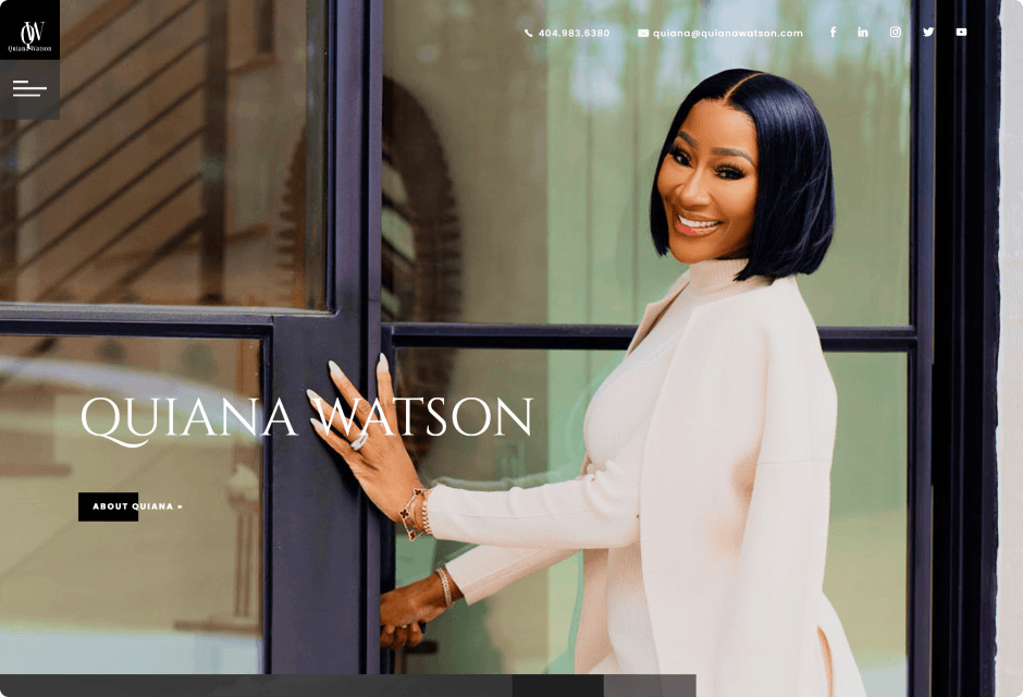 Quiana Watson's website screenshot