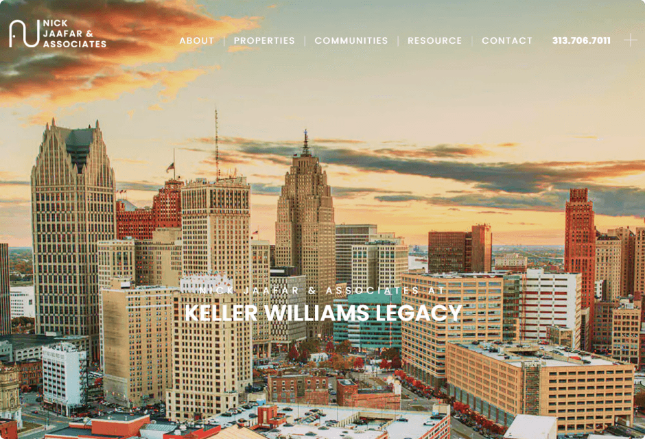 Nick Jaafar's website screenshot