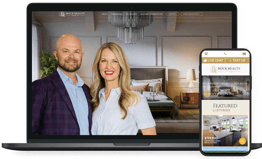Bock Realty's website screenshots