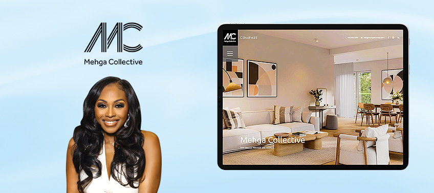 A showcase of the Mehga Collective’s real estate website.