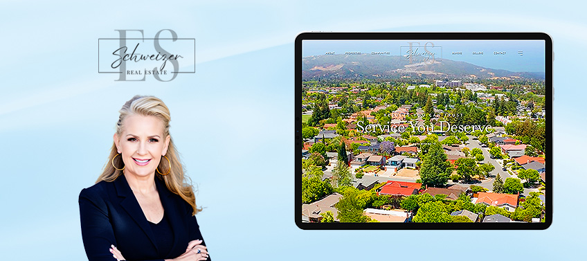 A showcase of Elisa Schweizer’s real estate website.