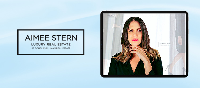 A showcase of Aimee Stern’s real estate website.