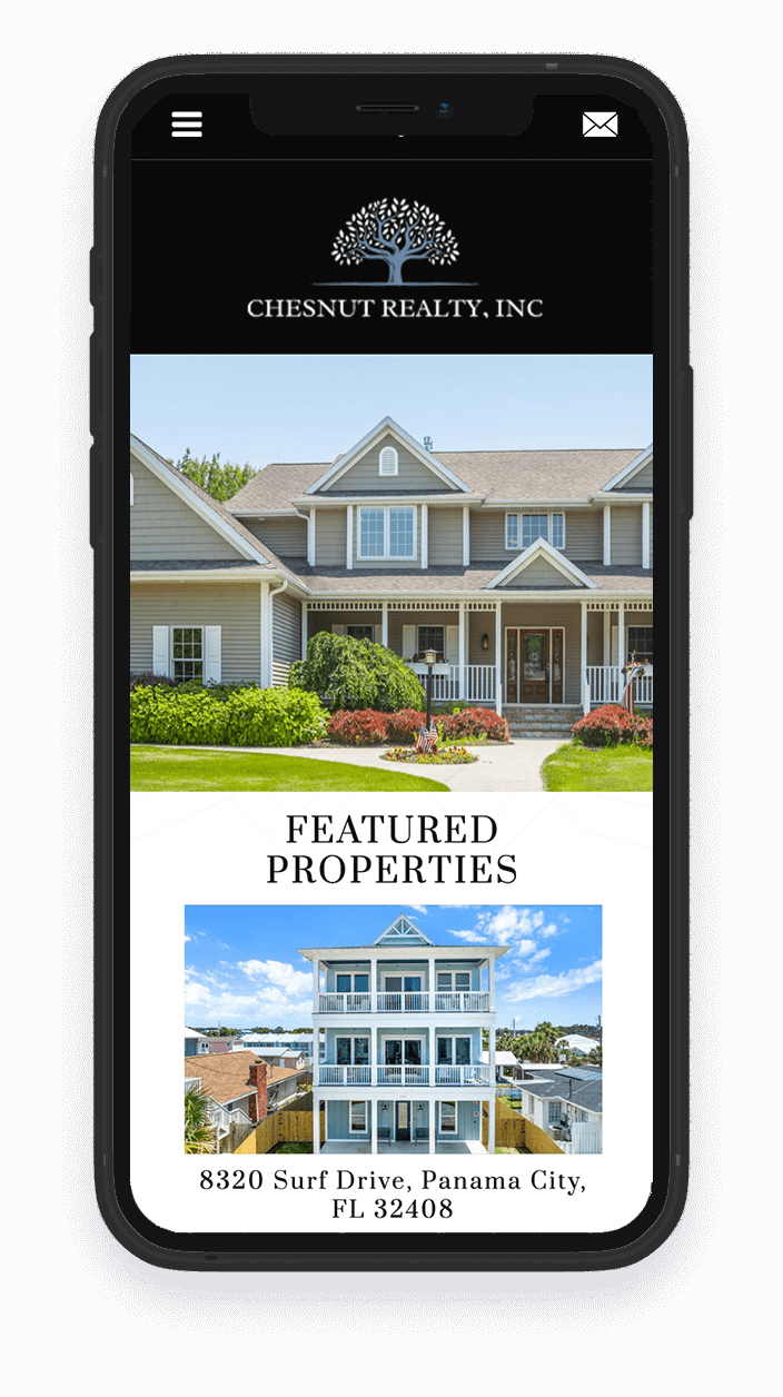 Chesnut Realty screenshot on phone