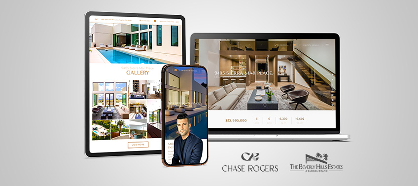 A beautifully-designed luxury real estate website for a single property in Beverly Hills, CA.