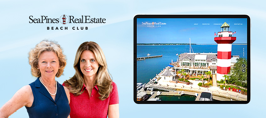 A showcase of Sea Pines Real Estate’s website.