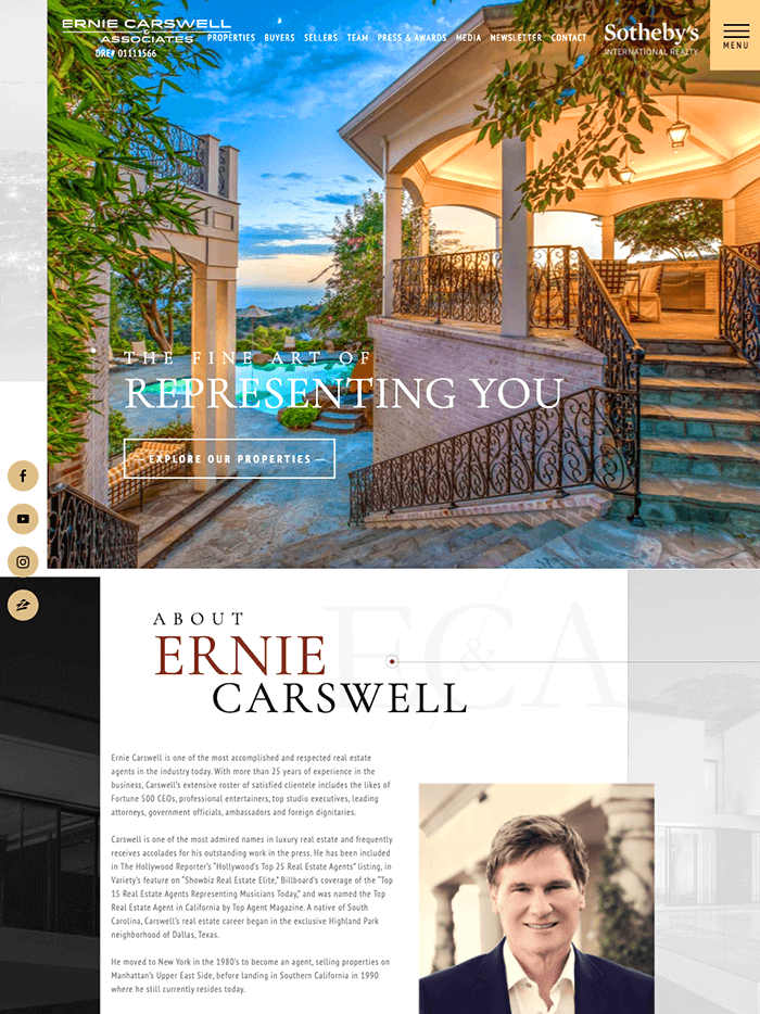 Ernie Carswell & Associates screenshot 0 on tablet