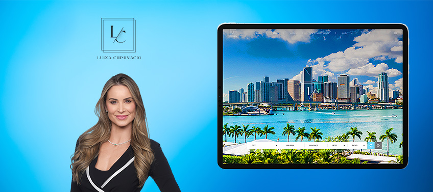 A showcase of Luiza Chiminacio’s real estate website.