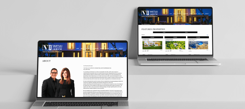 A showcase of Michael Jabick’s custom About Page and Featured Properties page designed by Agent Image.