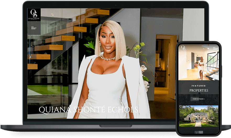 Quiana Shonté's website screenshots