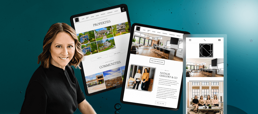 A showcase of Natalie Gregory and Co.’s real estate website.