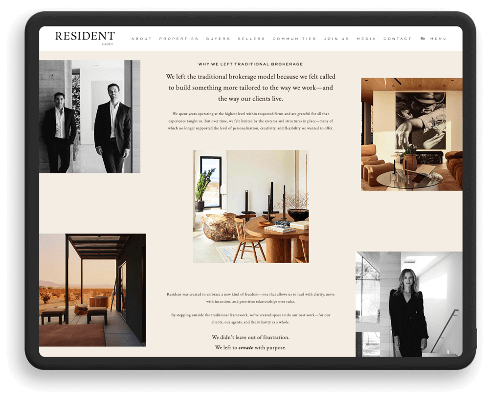 Resident Group screenshot on tablet