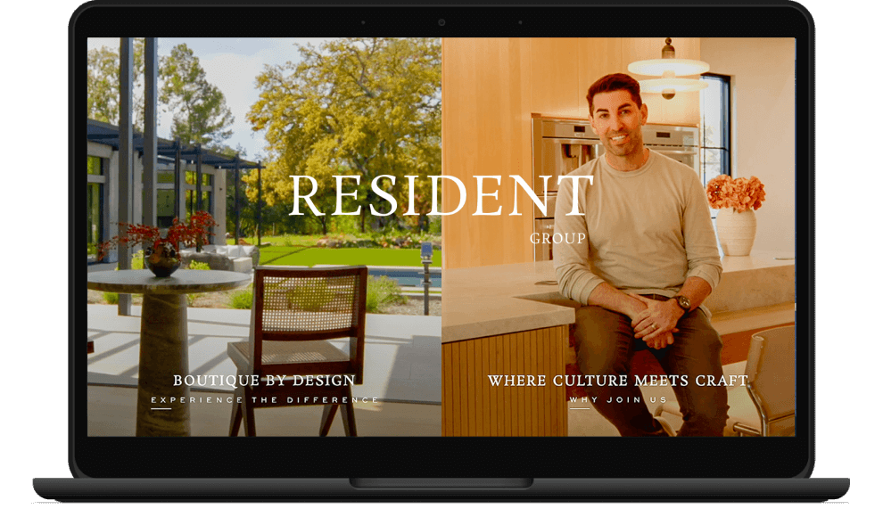 Resident Group screenshot on laptop