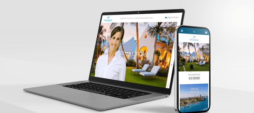 A showcase of Suzanne Frisbie’s real estate website designed by Agent Image.