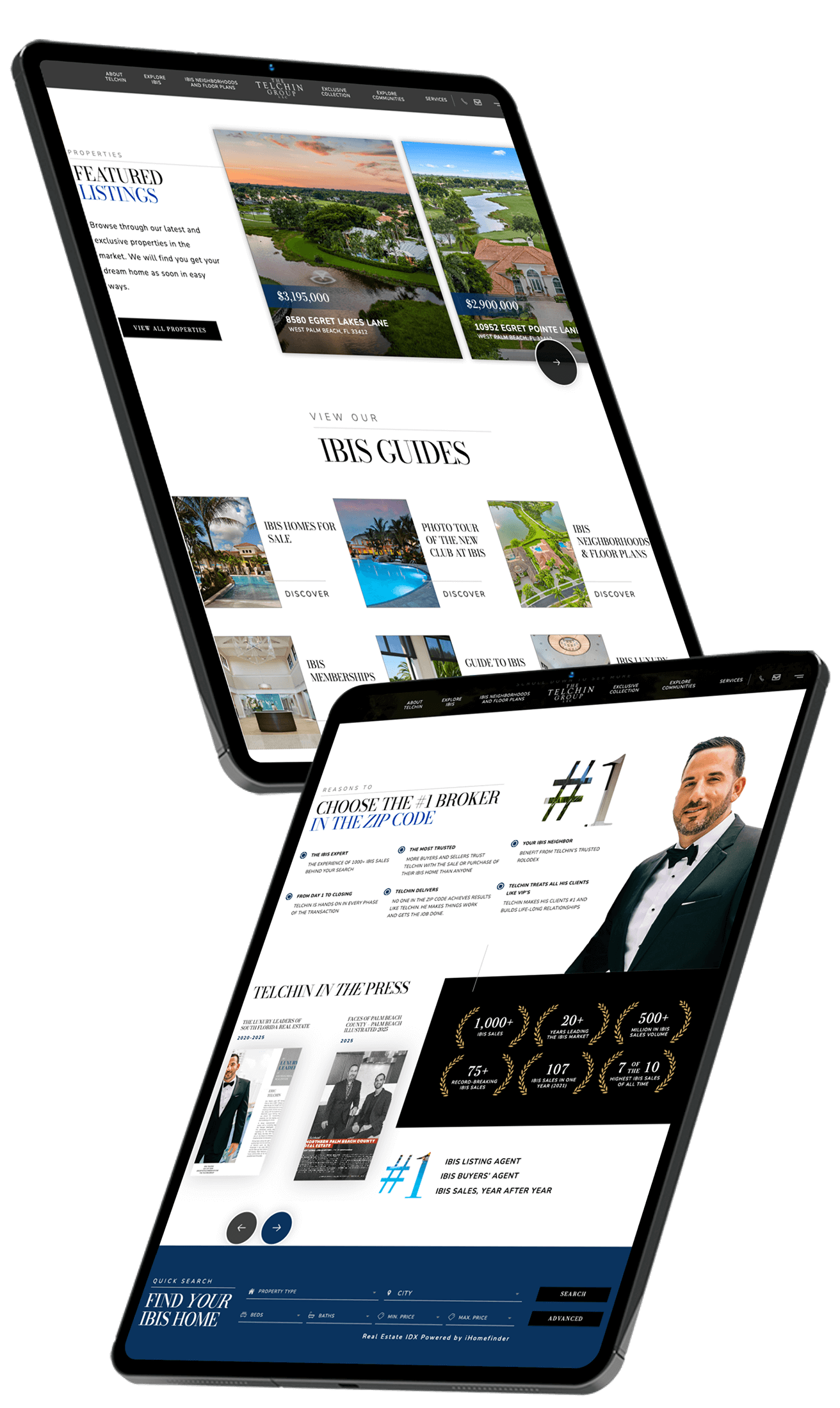 The Telchin Group website screenshots