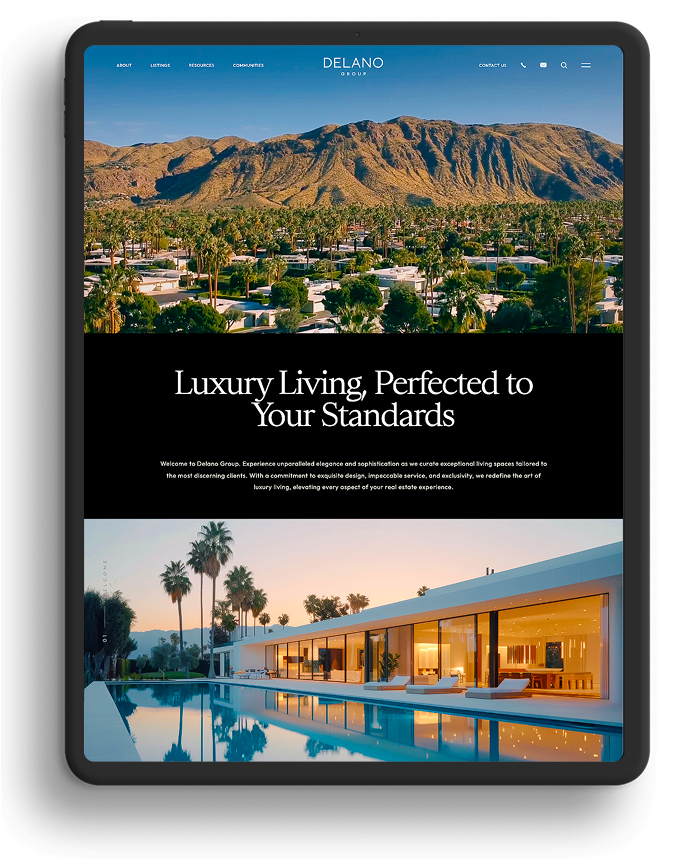 Delano Group's website screenshot