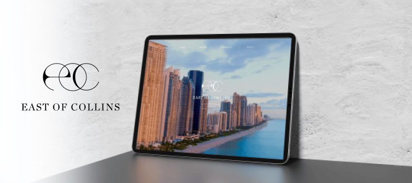 A showcase of East of Collins’s real estate website