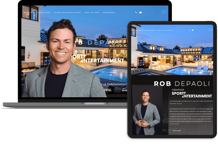 Rob Depaoli's website screenshot