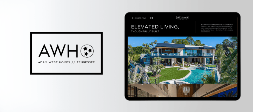 A showcase of Adam West Homes’ real estate website
