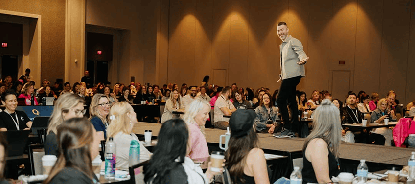 A photo of the Agent Image team at an REVB event.