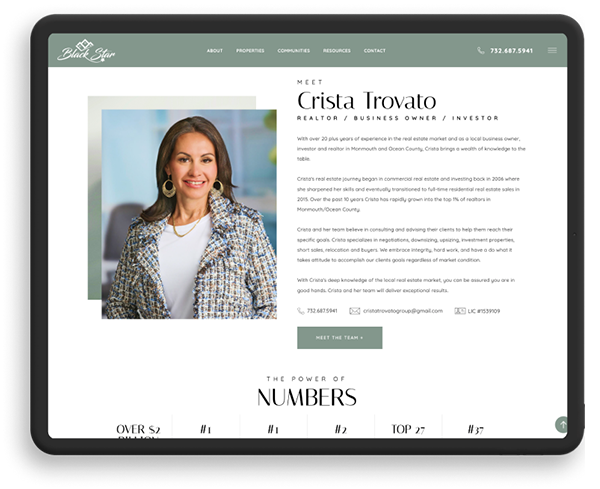 Crista Trovato screenshot on tablet