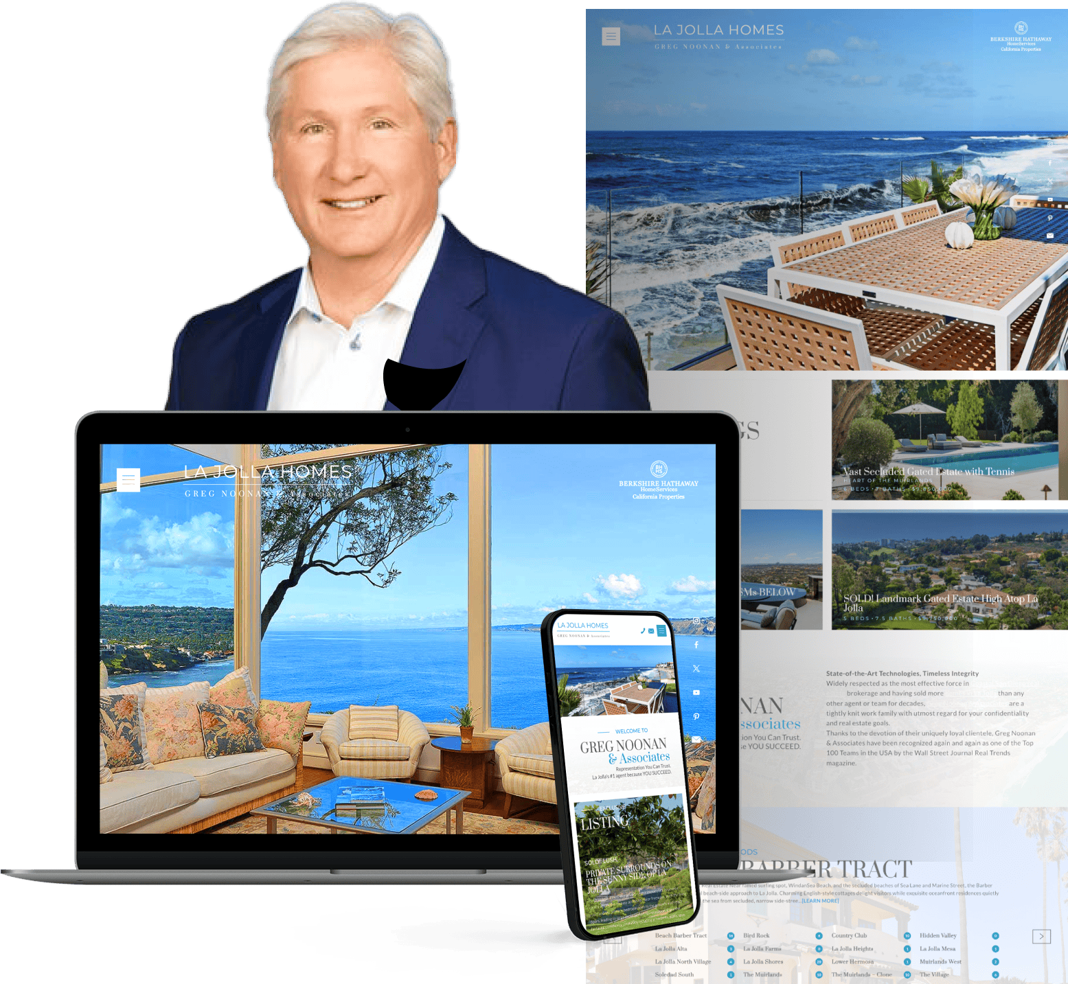 Greg Noonan website screenshots