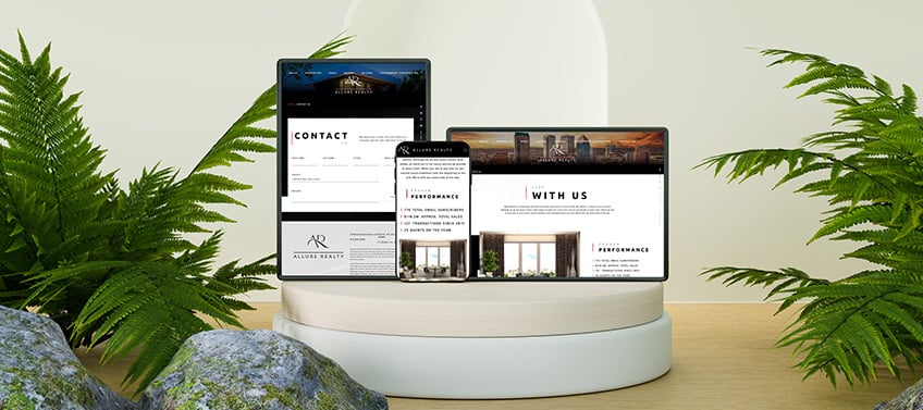 A showcase of Allure Realty’s Seller page, designed by Agent Image.