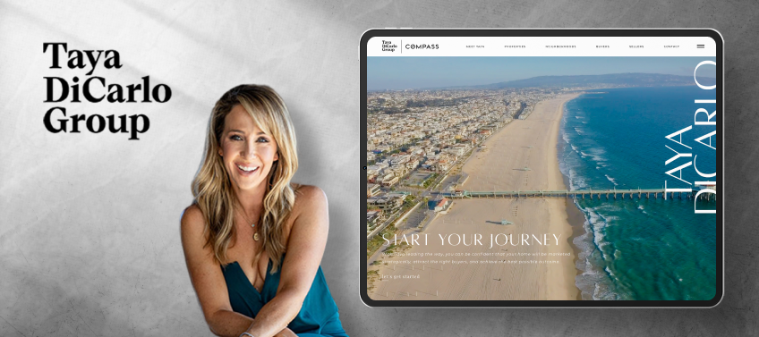 A showcase of Taya DiCarlo’s real estate website.