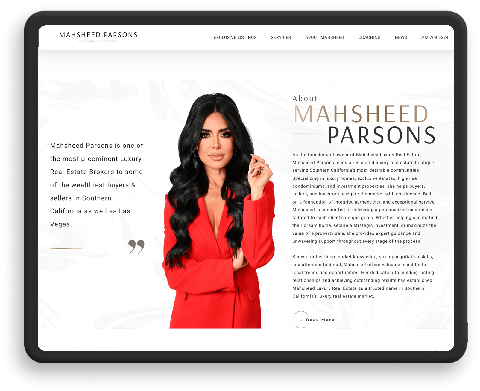 Mahsheed Parsons screenshot on tablet