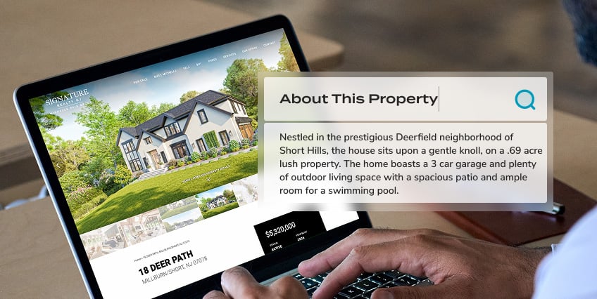 A showcase of Signature Realty NJ’s listing page.