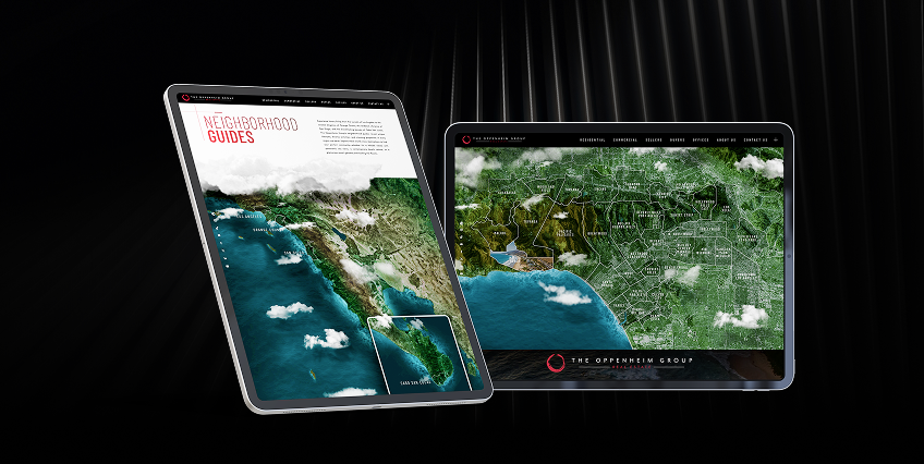 The Oppenheim Group's website features an interactive Neighborhood Guides page