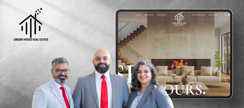 A showcase of Dream House Real Estate’s website.
