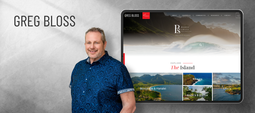 A showcase of Greg Bloss’s real estate website.