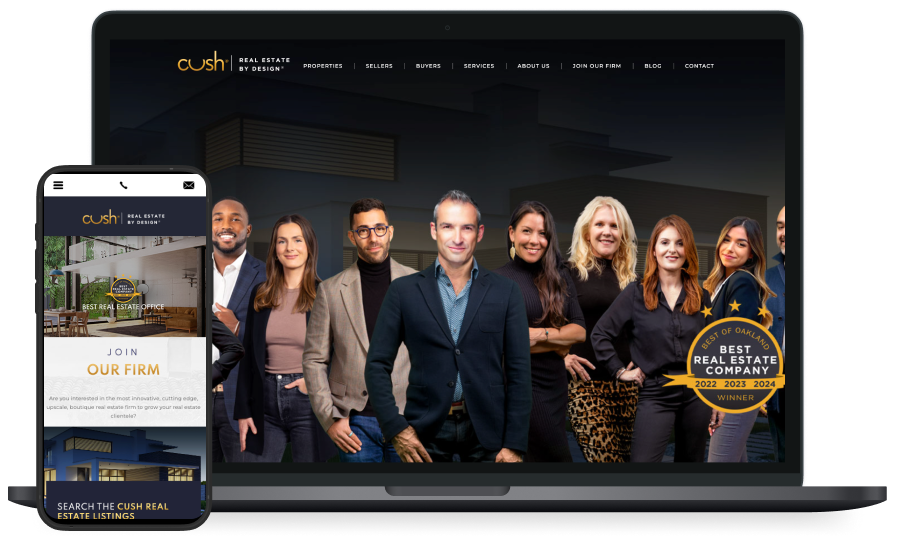 Cush Real Estate's website screenshots